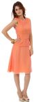 Main image of Two Tone Knee Length Bridesmaid Party Dress with 